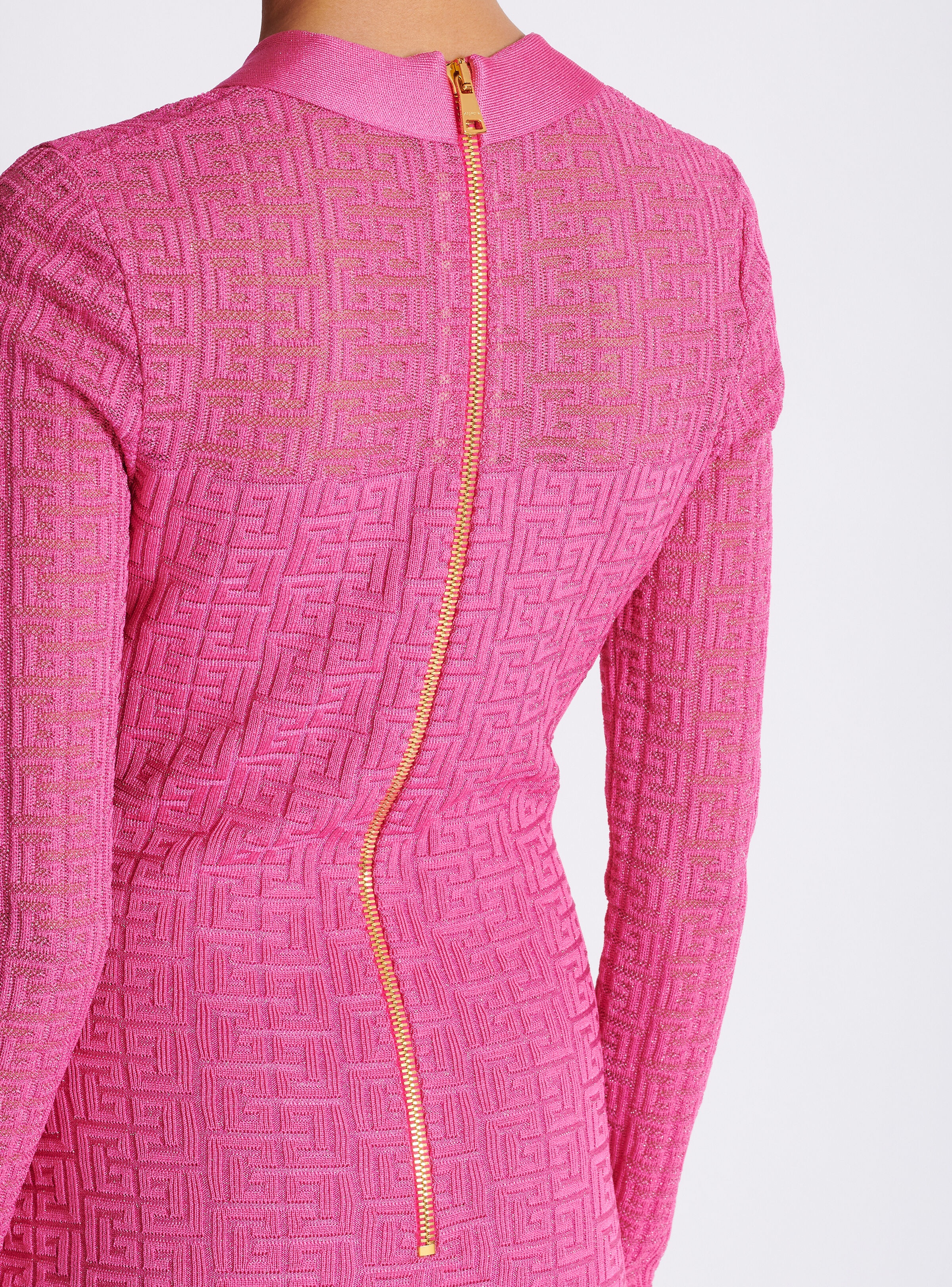 Monogrammed knit dress - 6