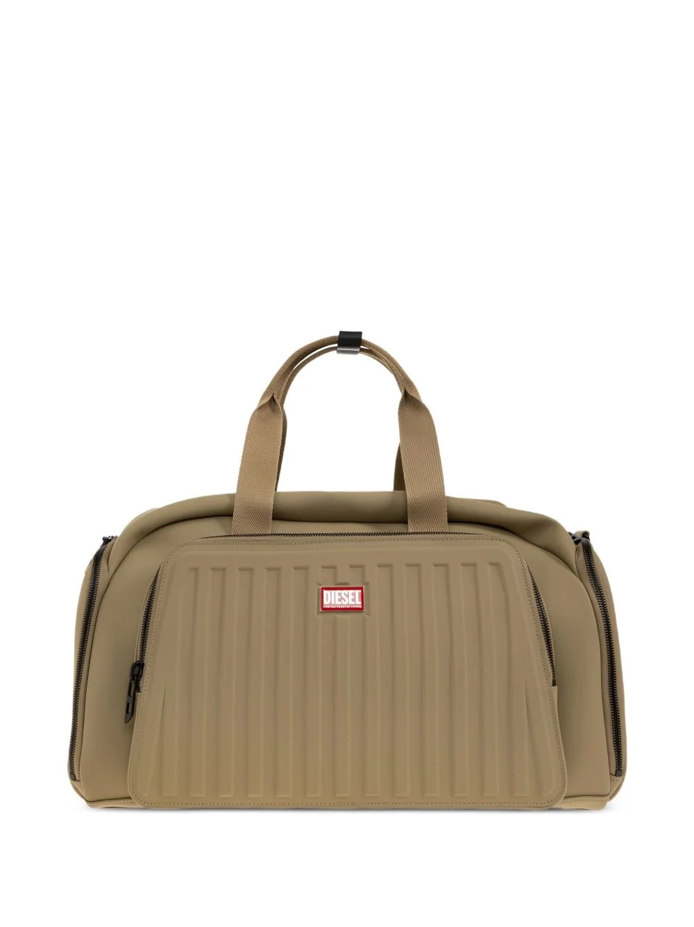 ribbed logo-patch duffle bag - 1