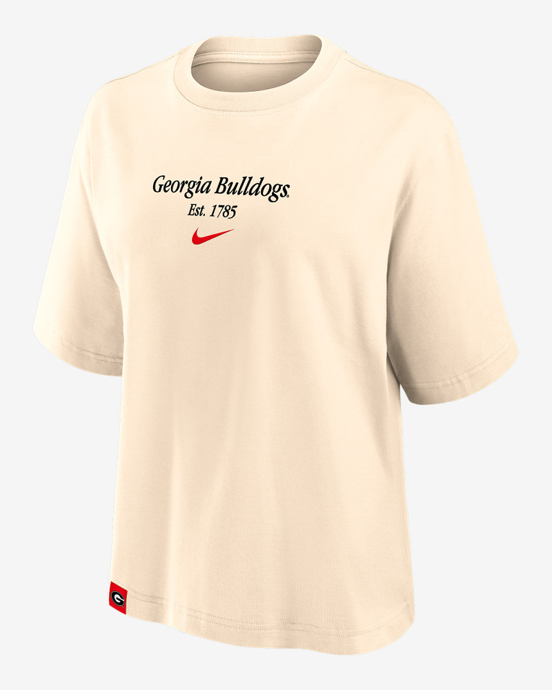 Georgia Established Tag Boxy Women's Nike College T-Shirt 1