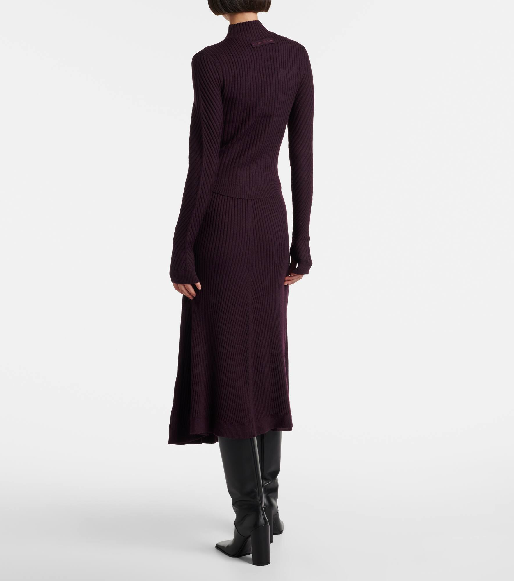 Ribbed-knit wool turtleneck top - 3