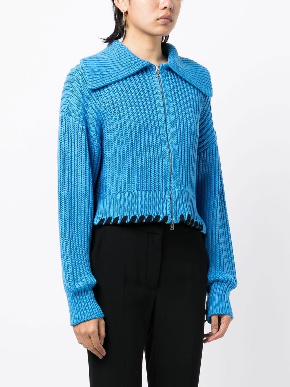 chunky wide collar jumper - 3