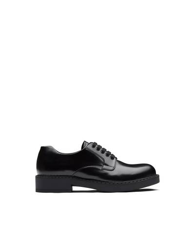 Prada Brushed leather derby shoes outlook