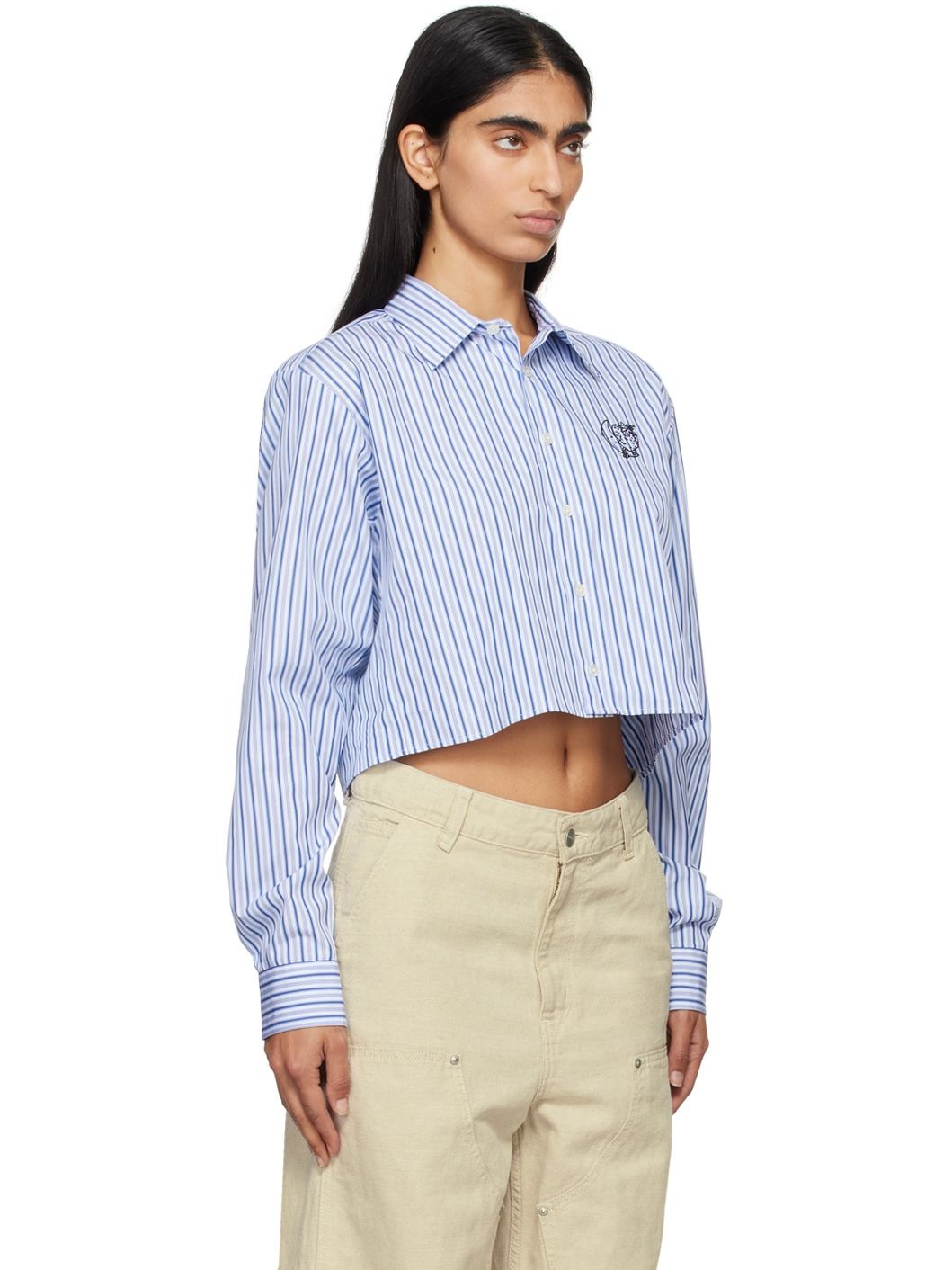 Blue Cropped Shirt - 2