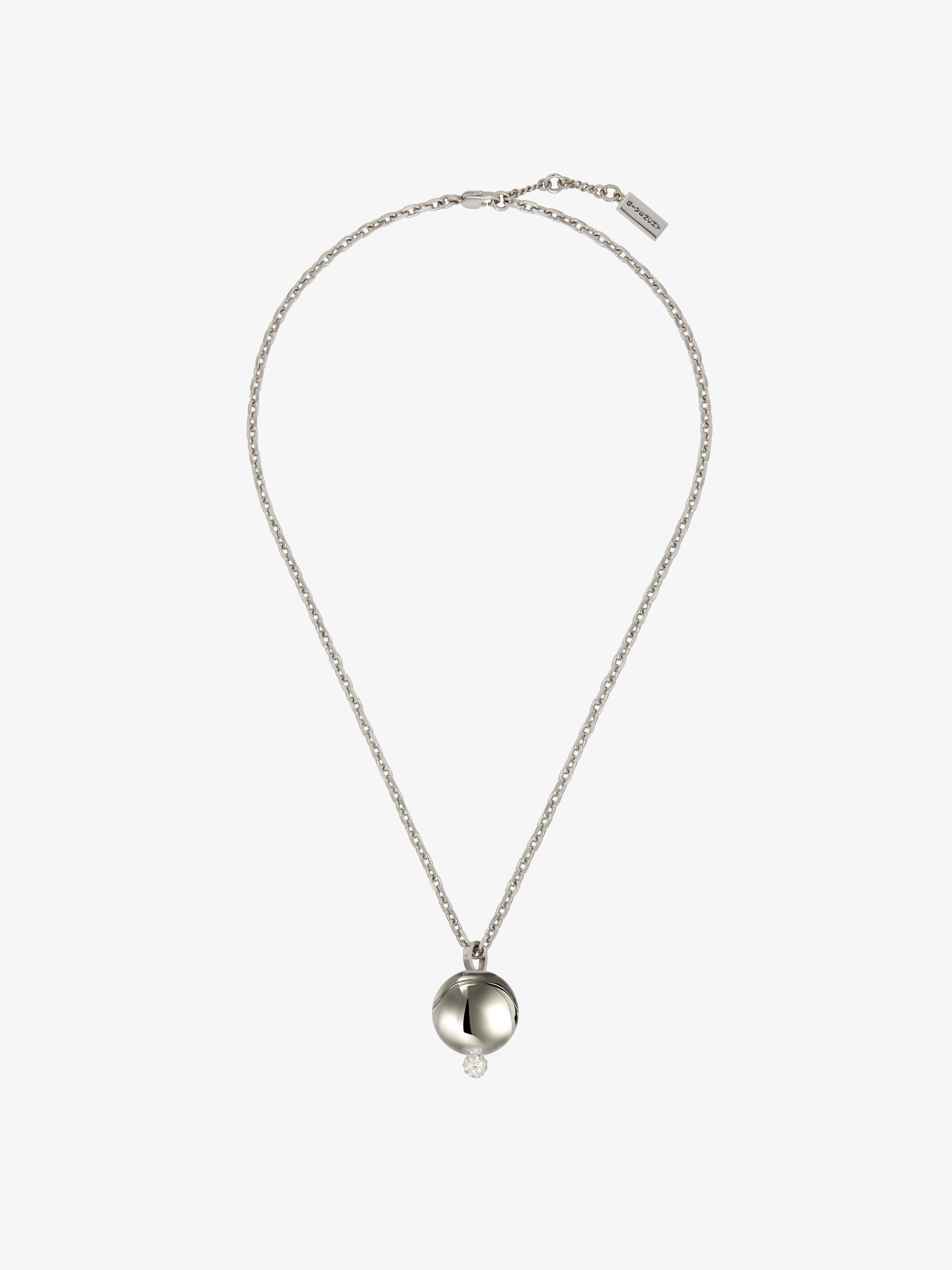 4G PEARL PENDANT NECKLACE WITH CRYSTALS - 1