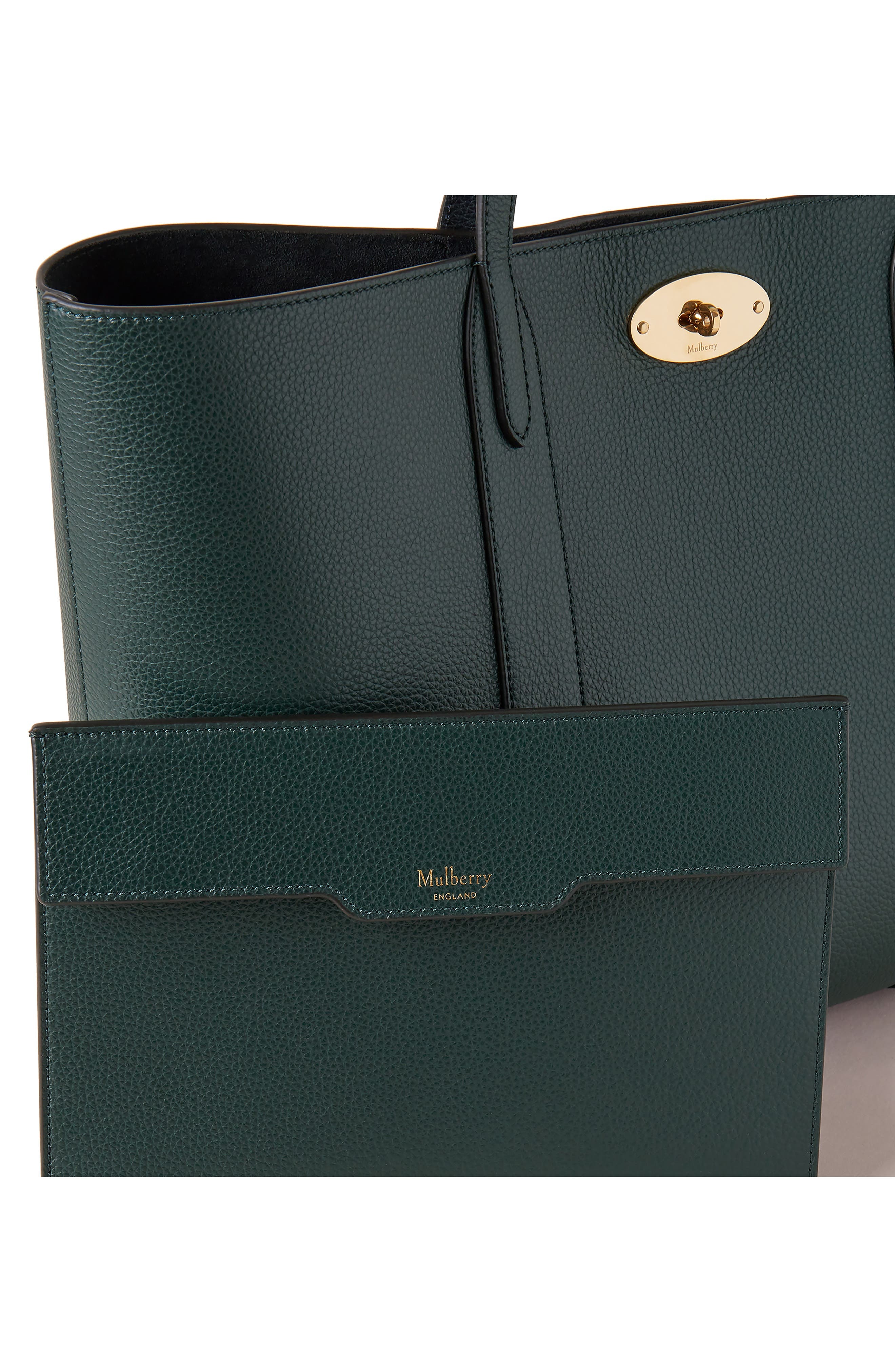 Mulberry Bayswater Leather Tote in Mulberry Green at Nordstrom - 8