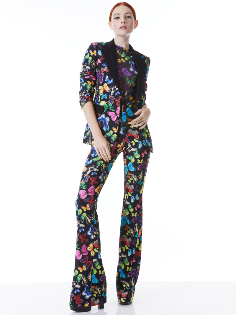 Alice + Olivia MACEY COMBINATION NOTCH COLLAR FITTED BLAZER outlook