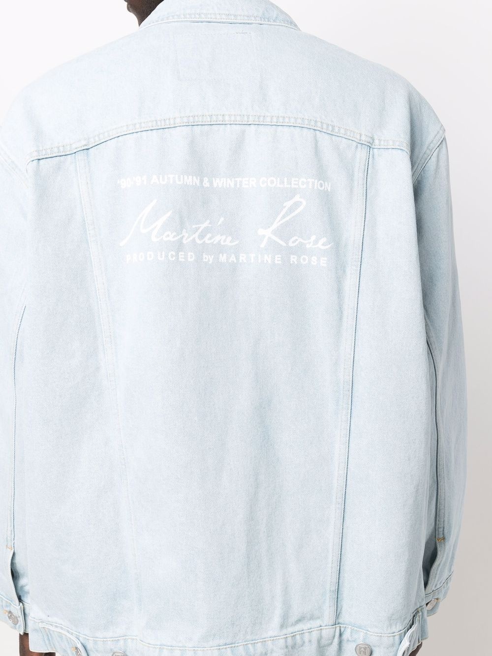logo-print denim jacket - 5