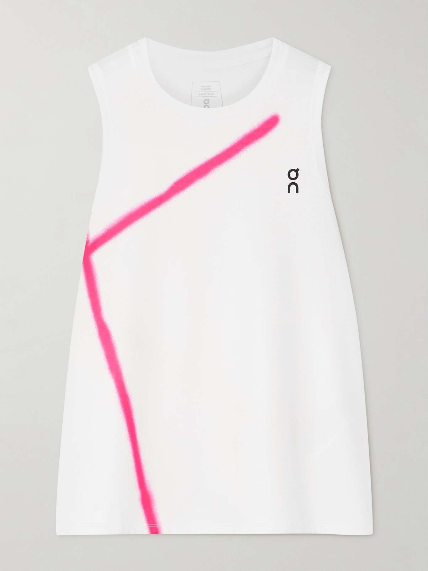 Court printed stretch recycled tank - 1