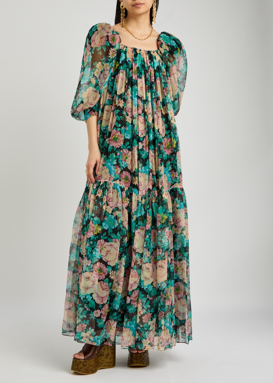 Chloe Floral-printed Silk-georgette Maxi Dress - 4