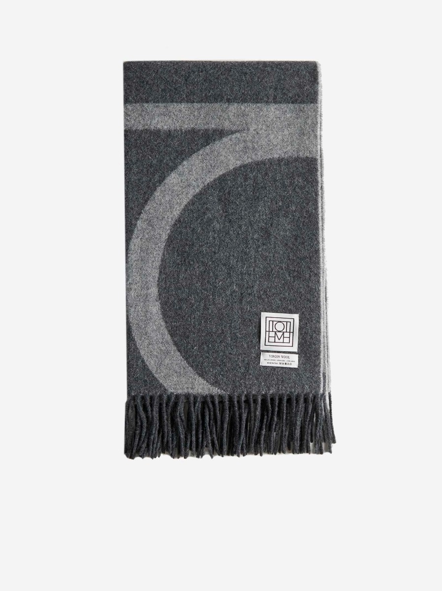 Monogram wool scarf - 1