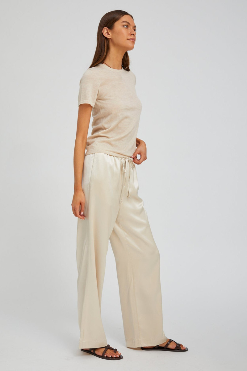 SPRWMN CHAMPAGNE SILK KAUAI PANTS outlook