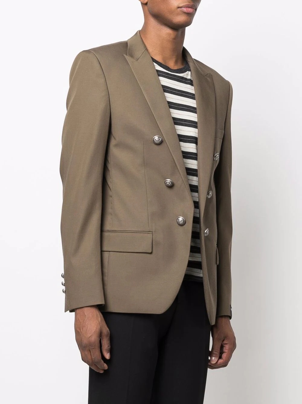 double-breasted tailored blazer - 3