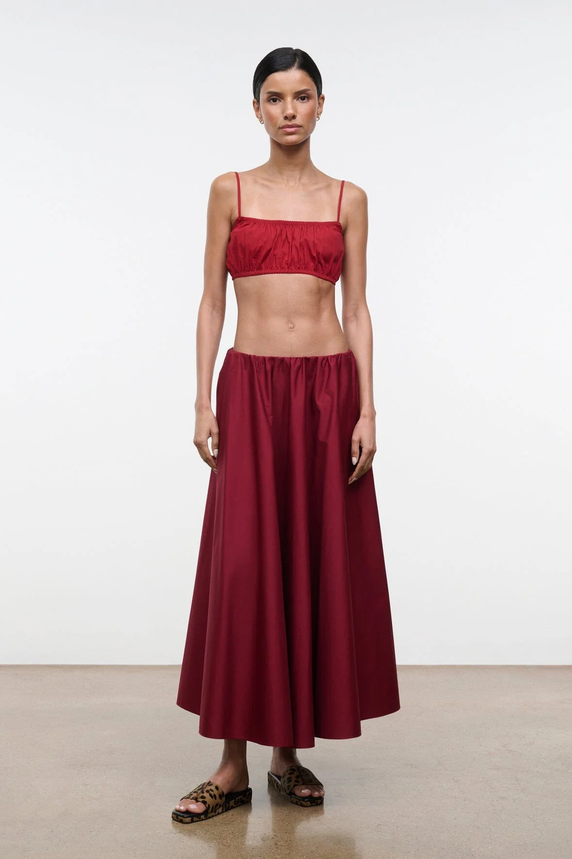 STAUD MILANO SKIRT ROUGE - 1