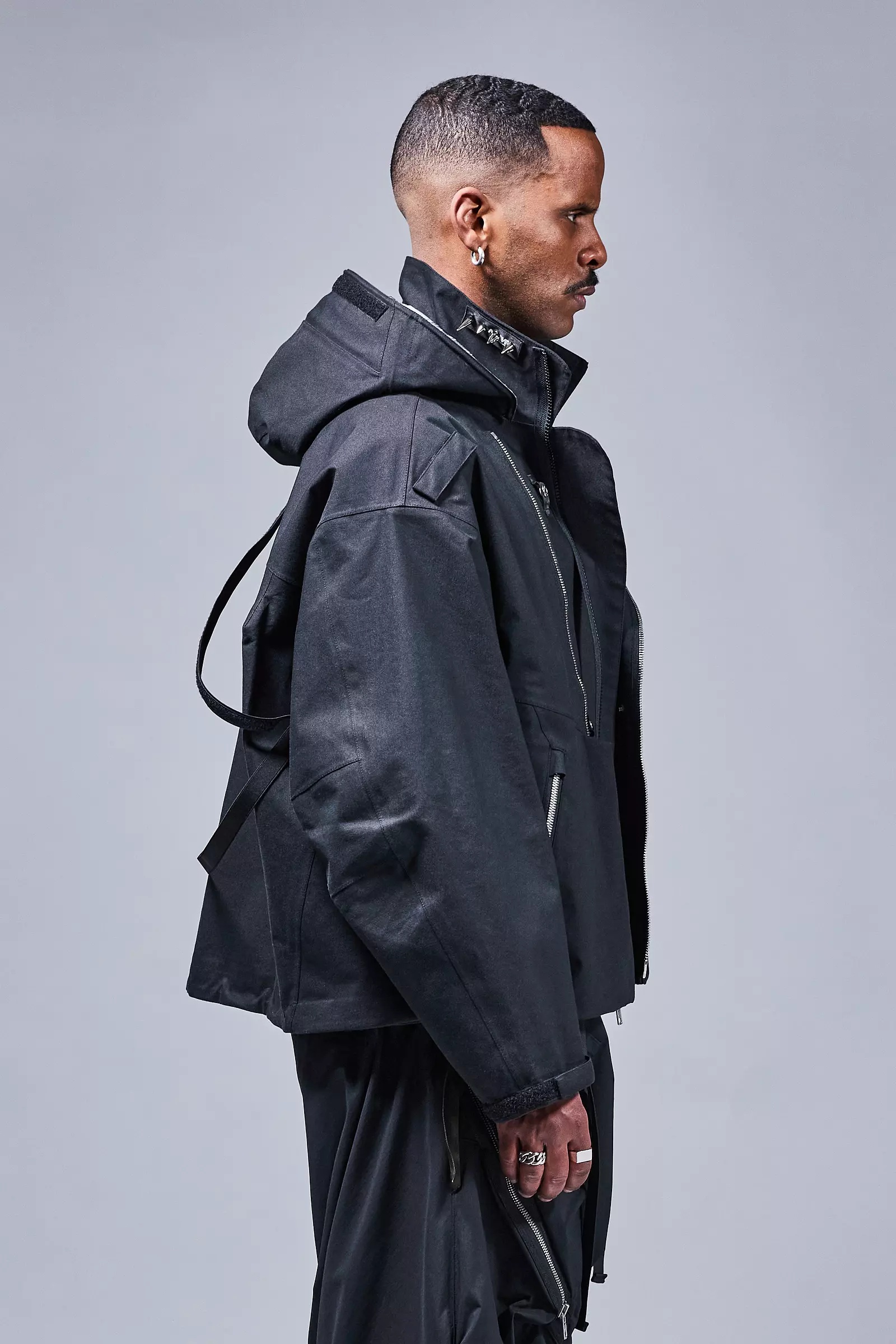 J68W-BQ 3L Rider Jacket Black - 4