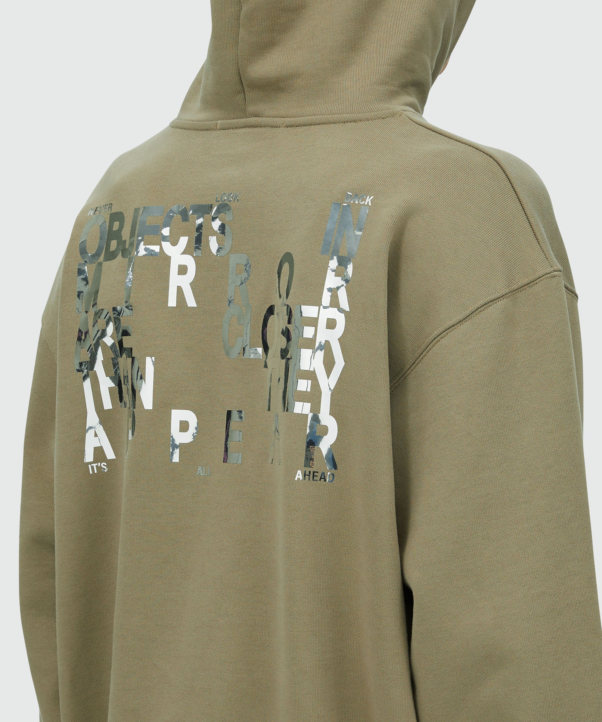 Jersey hooded sweatshirt with mirror print - 5