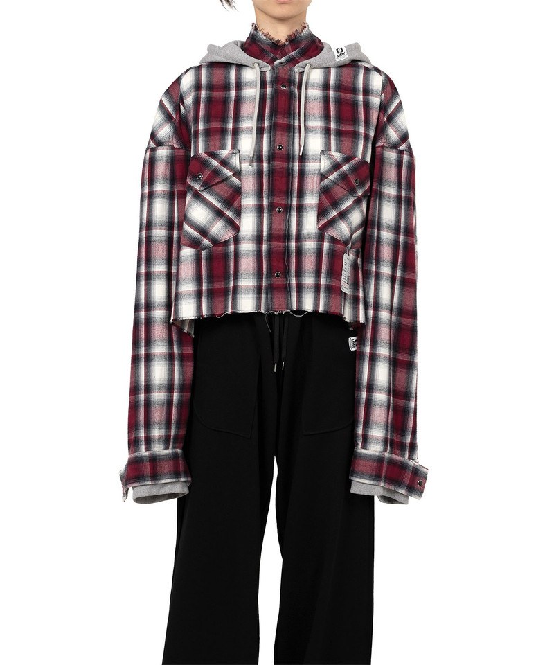 Hoodie Combine Checkered Shirt 3