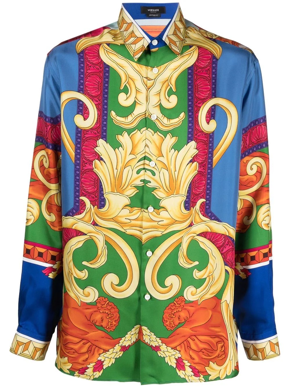 Medusa Renaissance-print silk shirt - 1