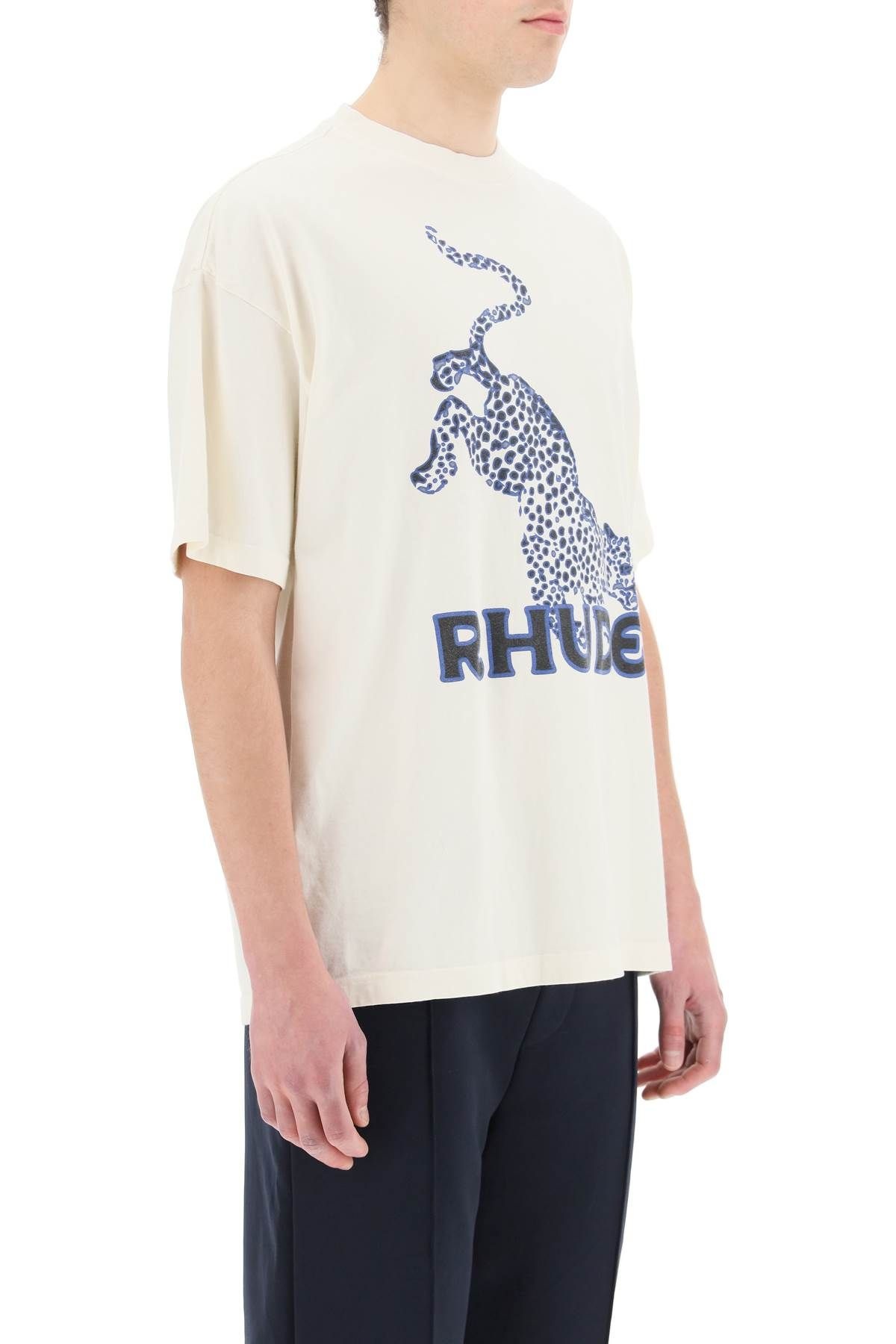 LEOPARD PRINT T-SHIRT WITH LOGO - 3