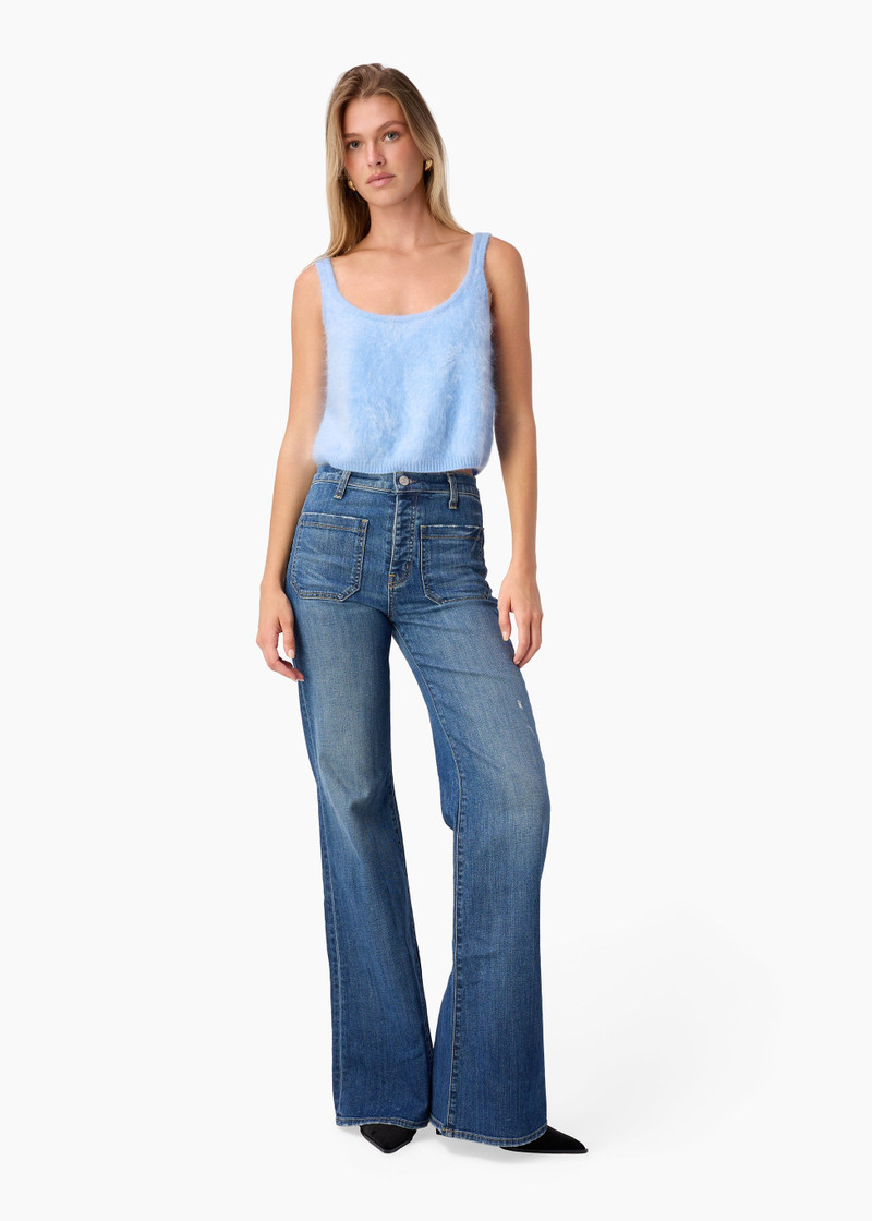 AMI CASHMERE TANK CERULEAN 4