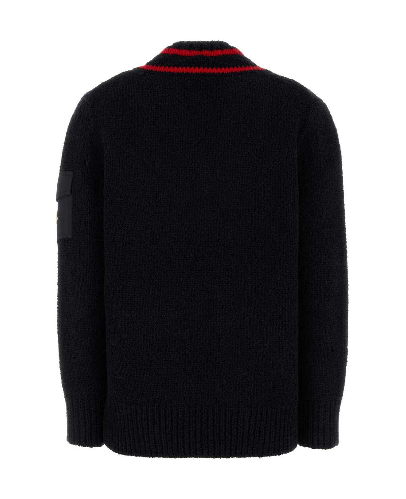 Dark Blue Wool Blend Sweater - 2