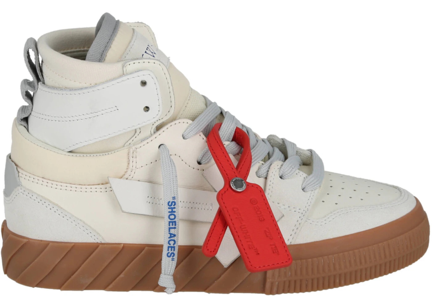 OFF-WHITE Floating Arrow High-Top Sneaker White Cream - 1