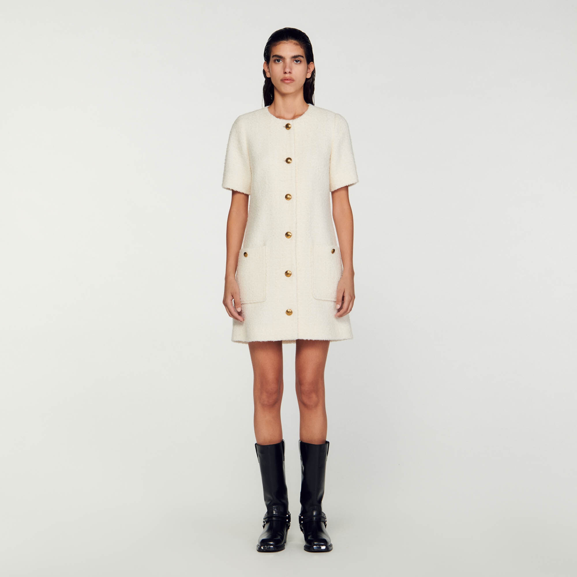 SHORT TWEED DRESS - 3