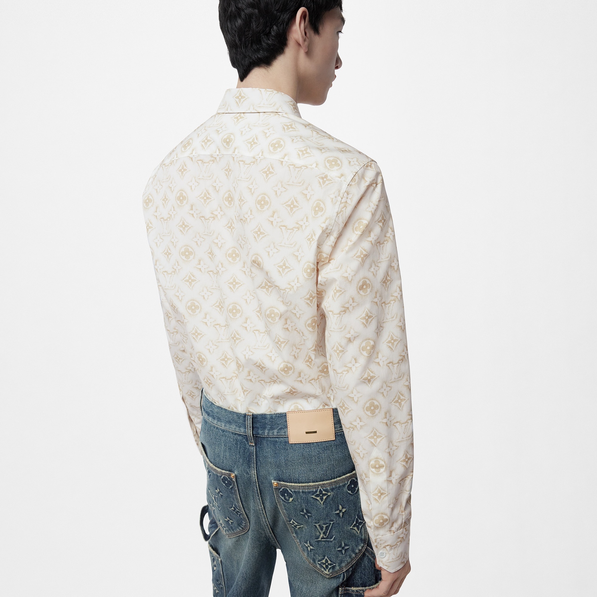 Monogram Long-Sleeved Cotton Shirt - 5