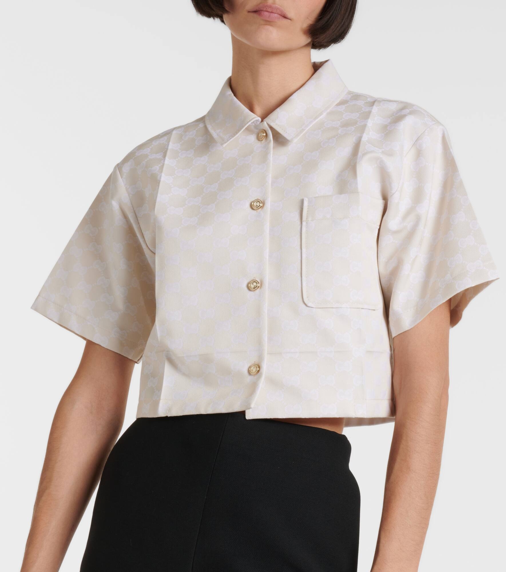 GG gabardine shirt - 4