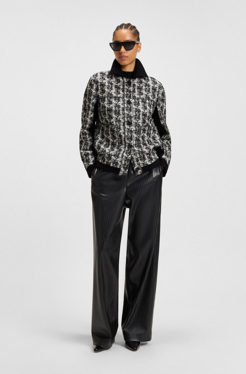 BOSS REGULAR-FIT JACKET IN PATTERNED FEATHER TWEED outlook