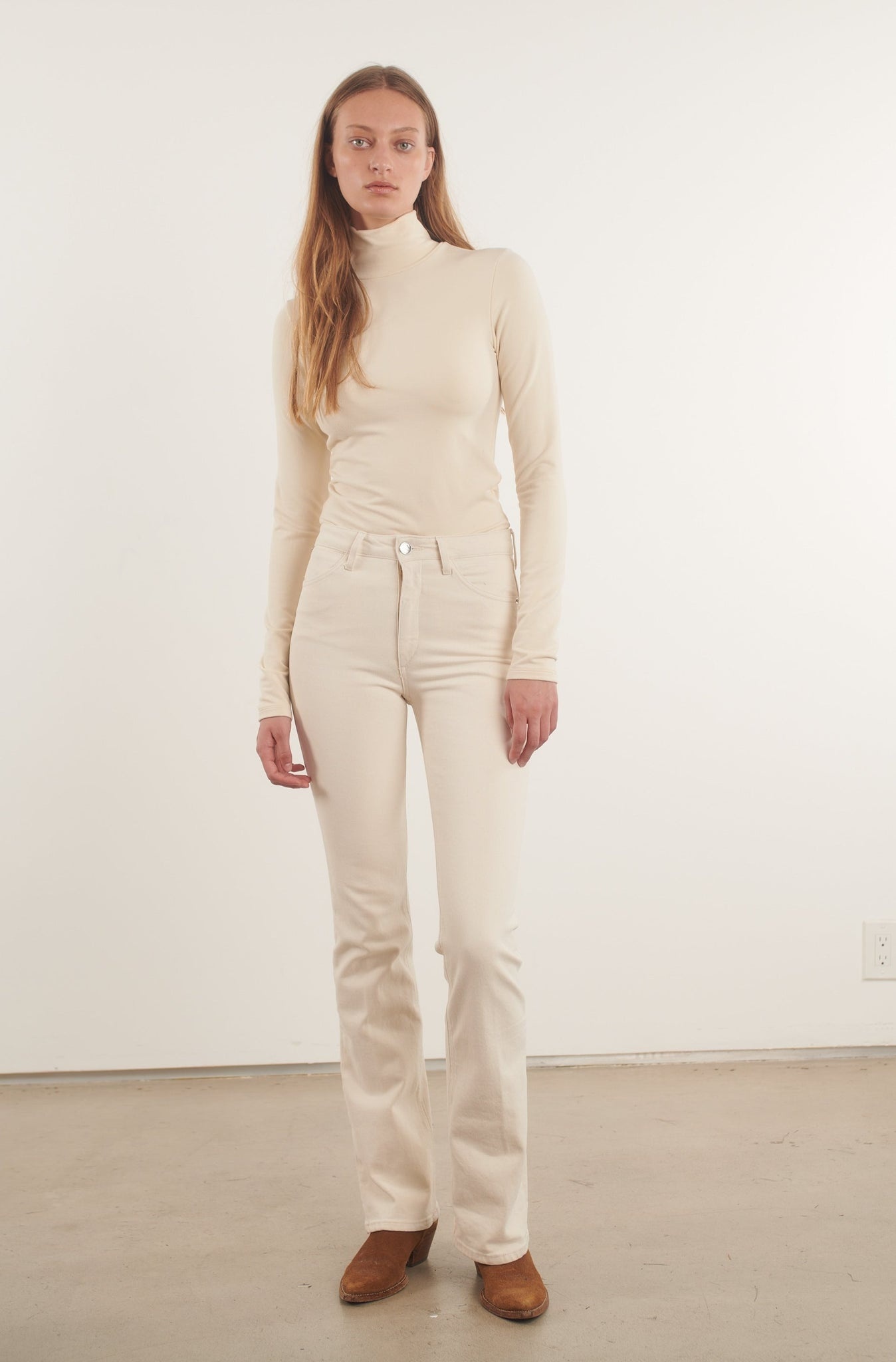 EARHART OFF WHITE MICRO FLARE DENIM - 11