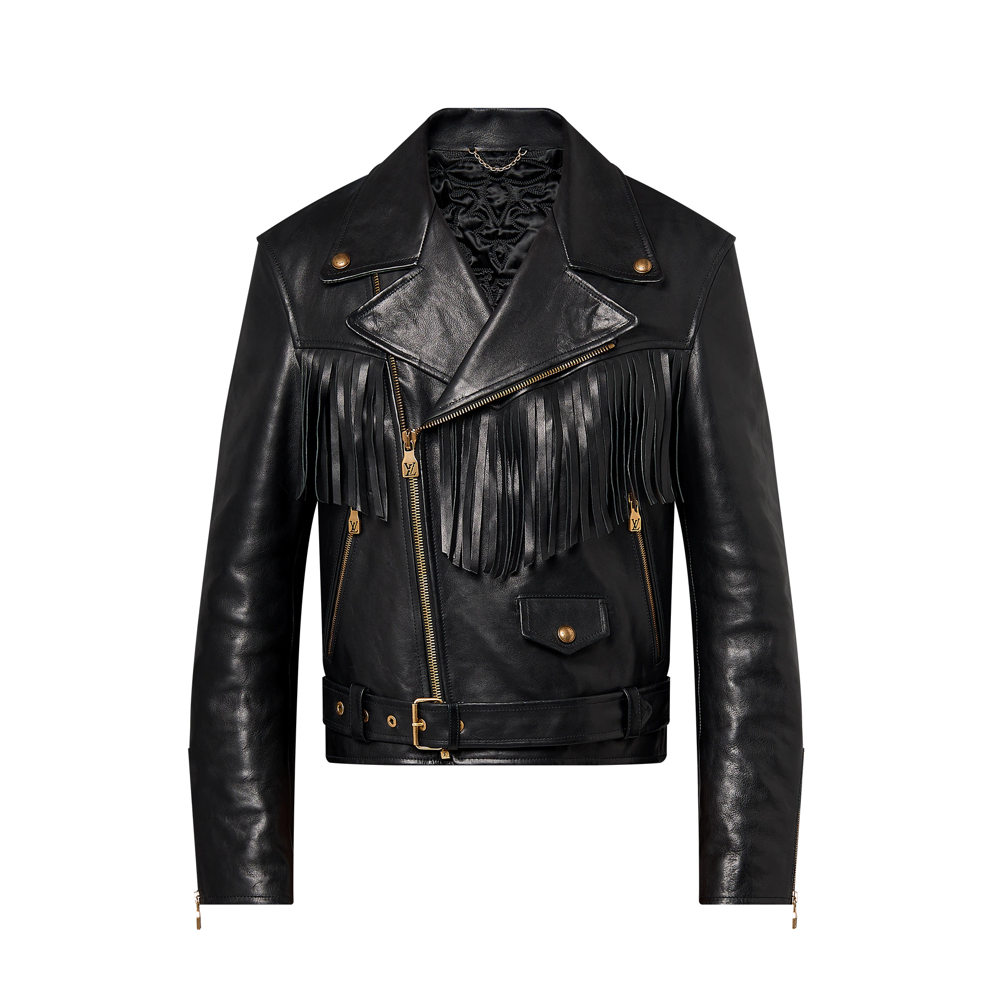 Fringed Leather Perfecto Jacket - 1