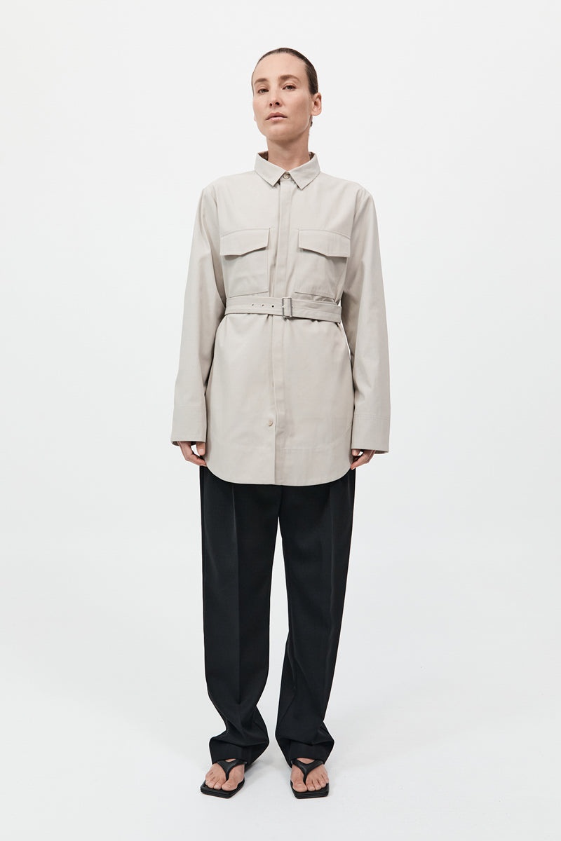 Utility Shirt Jacket - Creme - 5