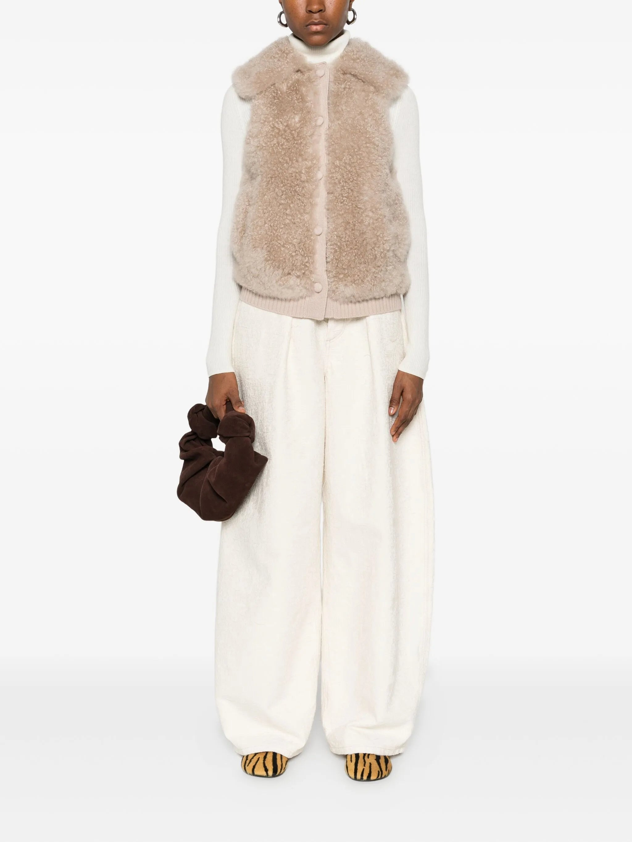 Yves Salomon Textured Gilet - 4
