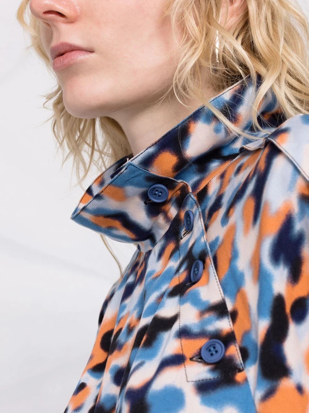 abstract-print drawstring-waist midi dress - 3