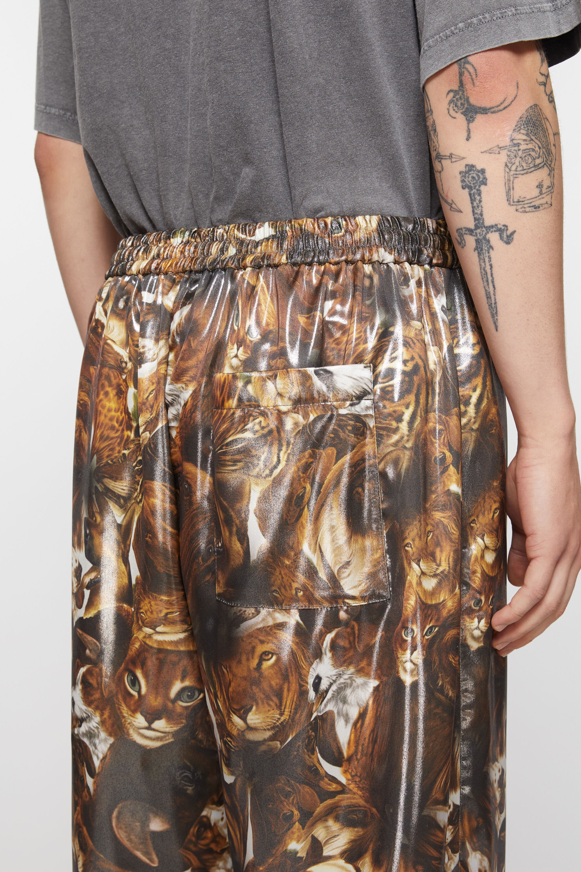 Print trousers - Brown/multi - 5