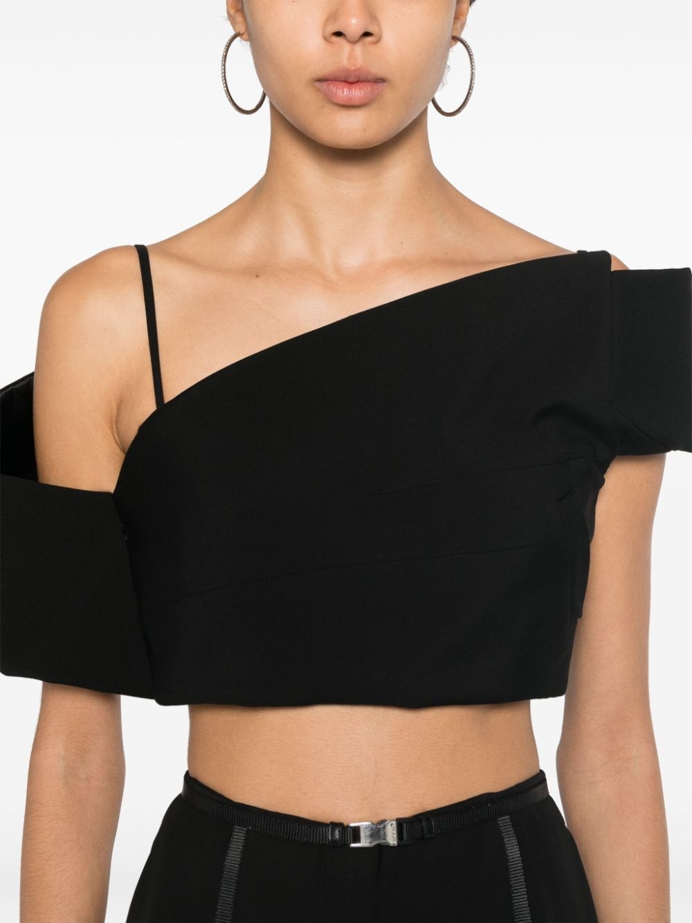 deconstructed-asymmetric crop top - 5