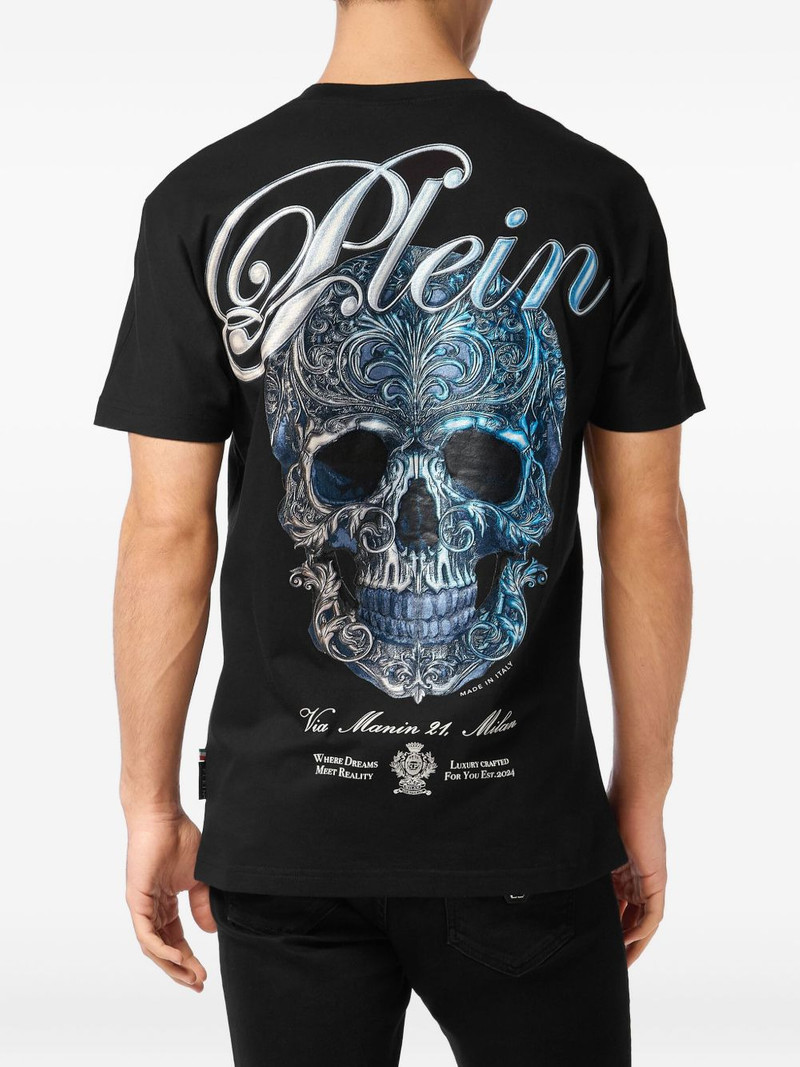skull 인쇄 면 T 셔츠 3