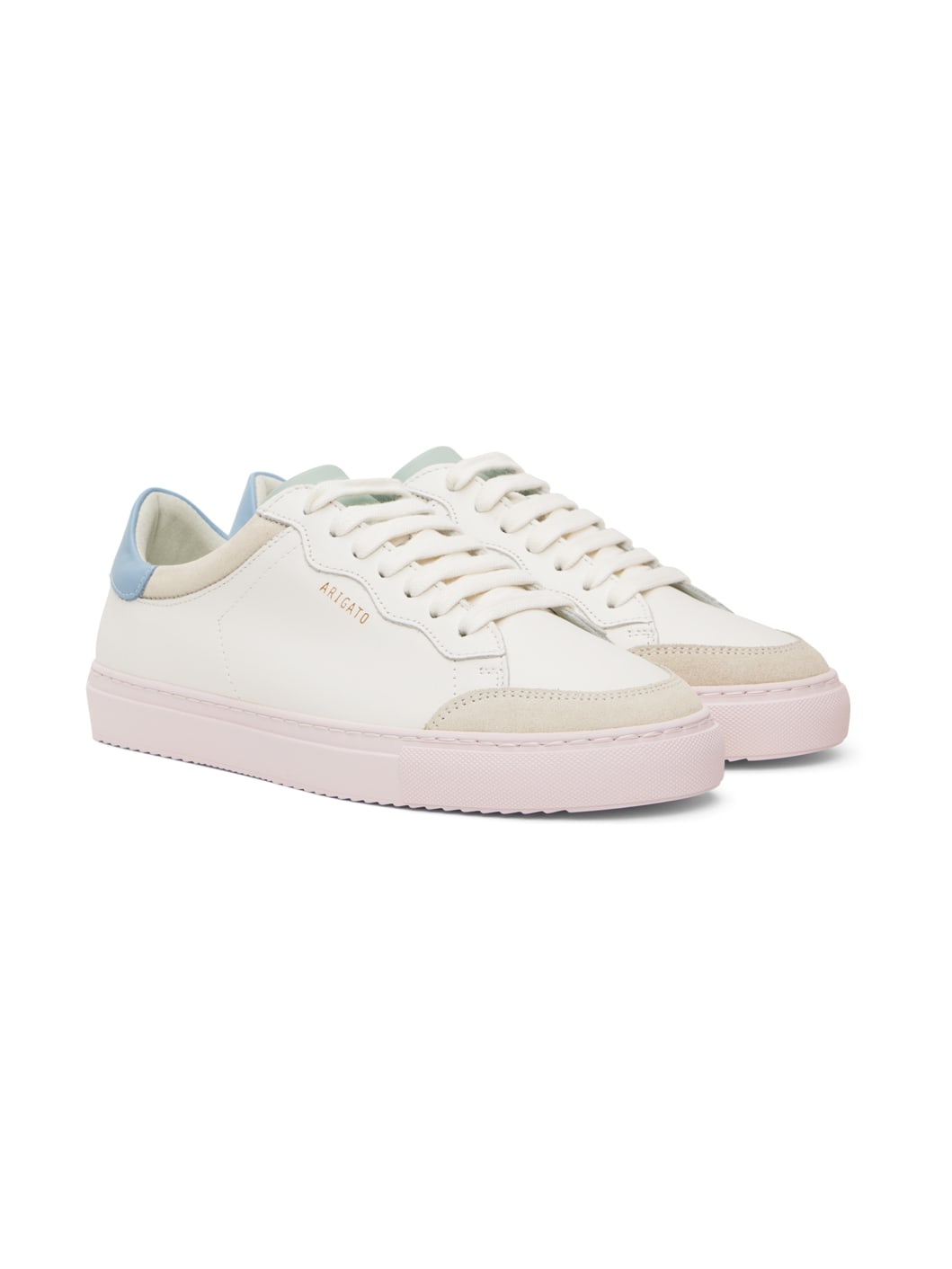 White & Pink Clean 180 Sneakers - 4