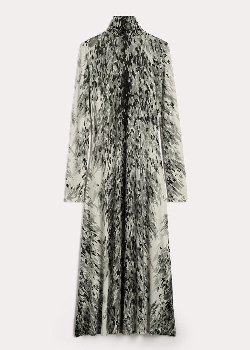 TOTEME Fur-print jersey dress grey - 8221382344868 | REVERSIBLE