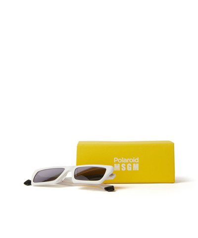 MSGM Mirrored sunglasses in Polaroid acetate for MSGM outlook