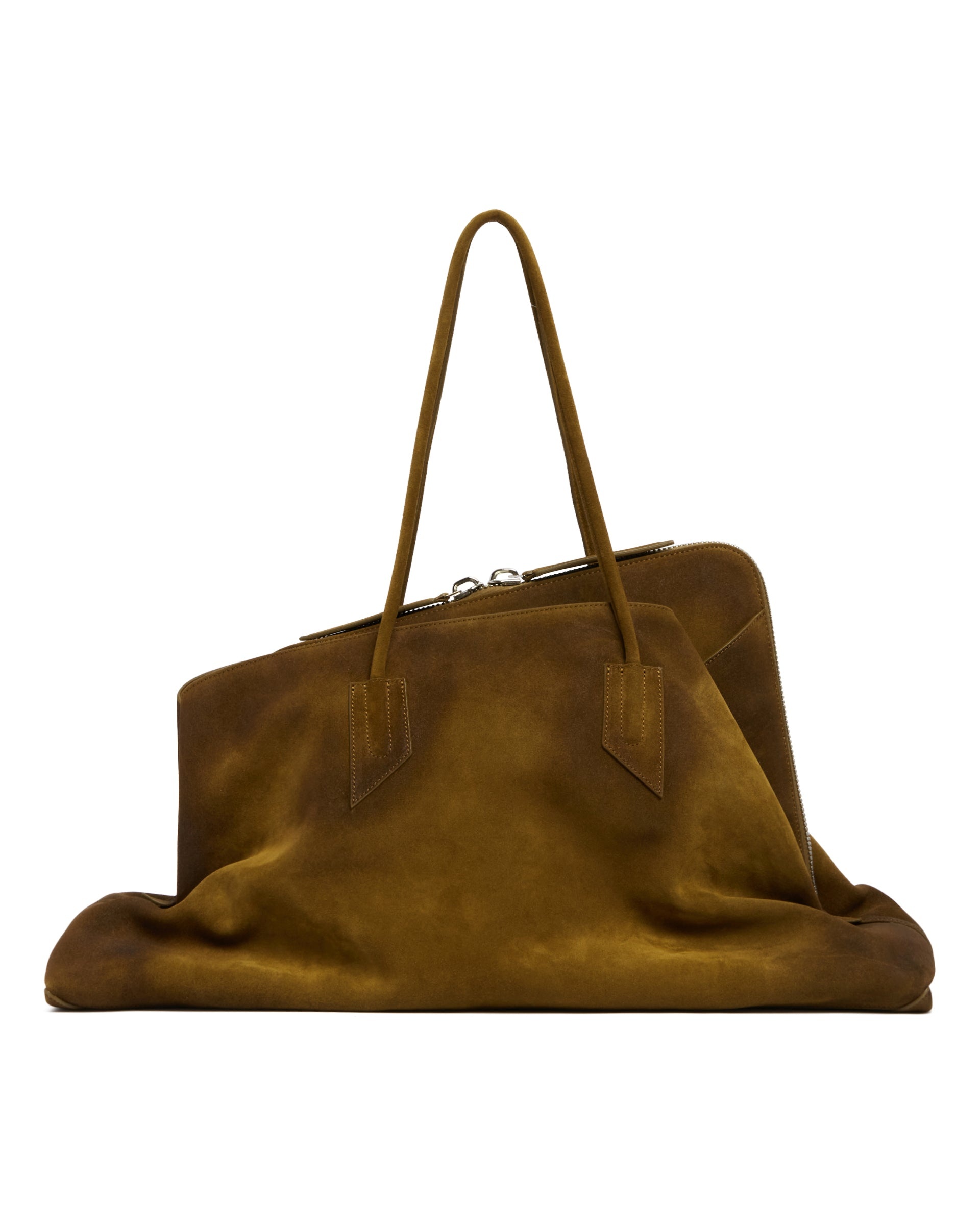 Green Suede Large Passeggiata Bag - 7