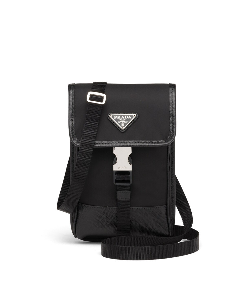Re-Nylon and Saffiano leather smartphone case - 1
