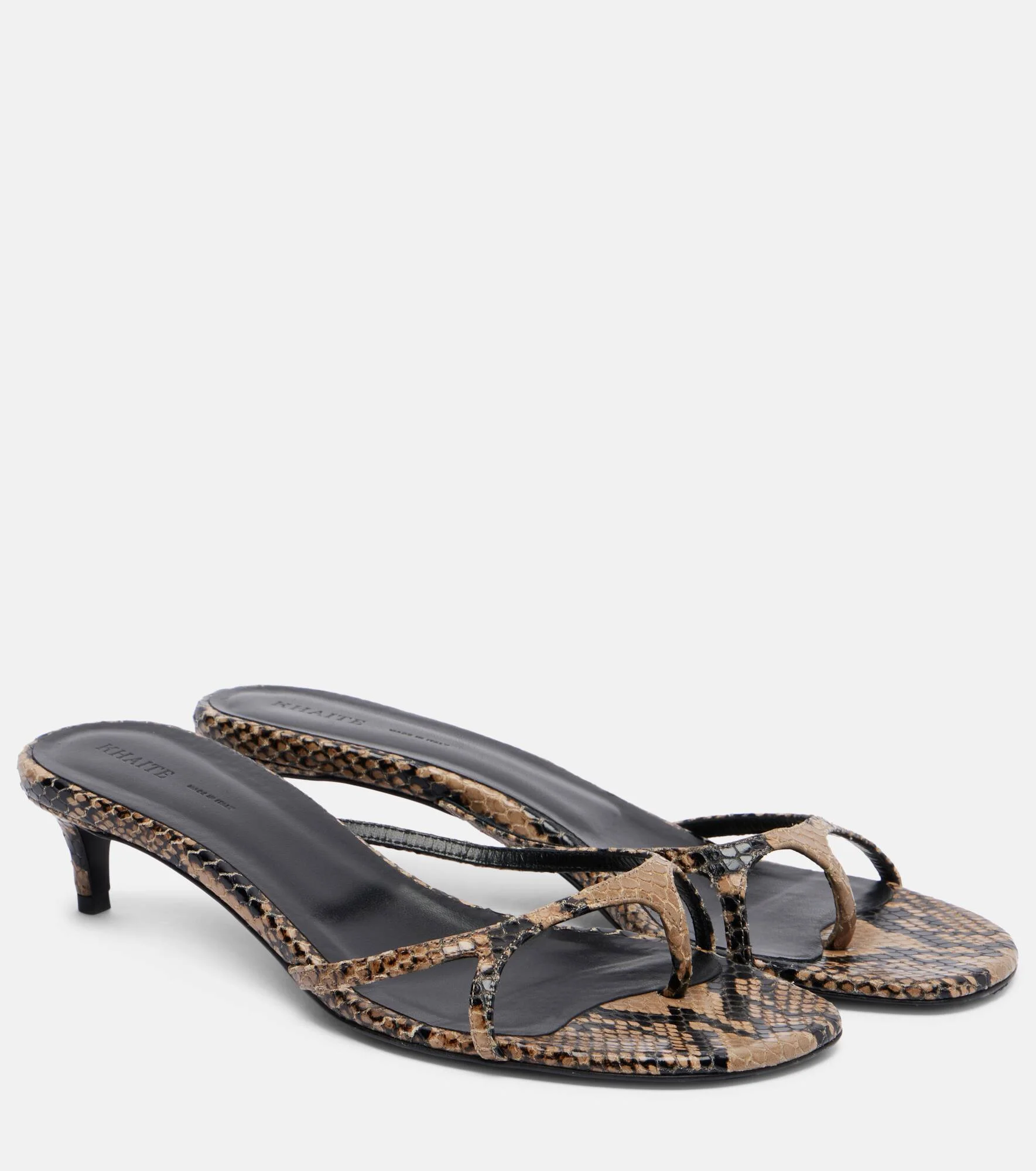 Mila 35 snake-effect leather mules - 1