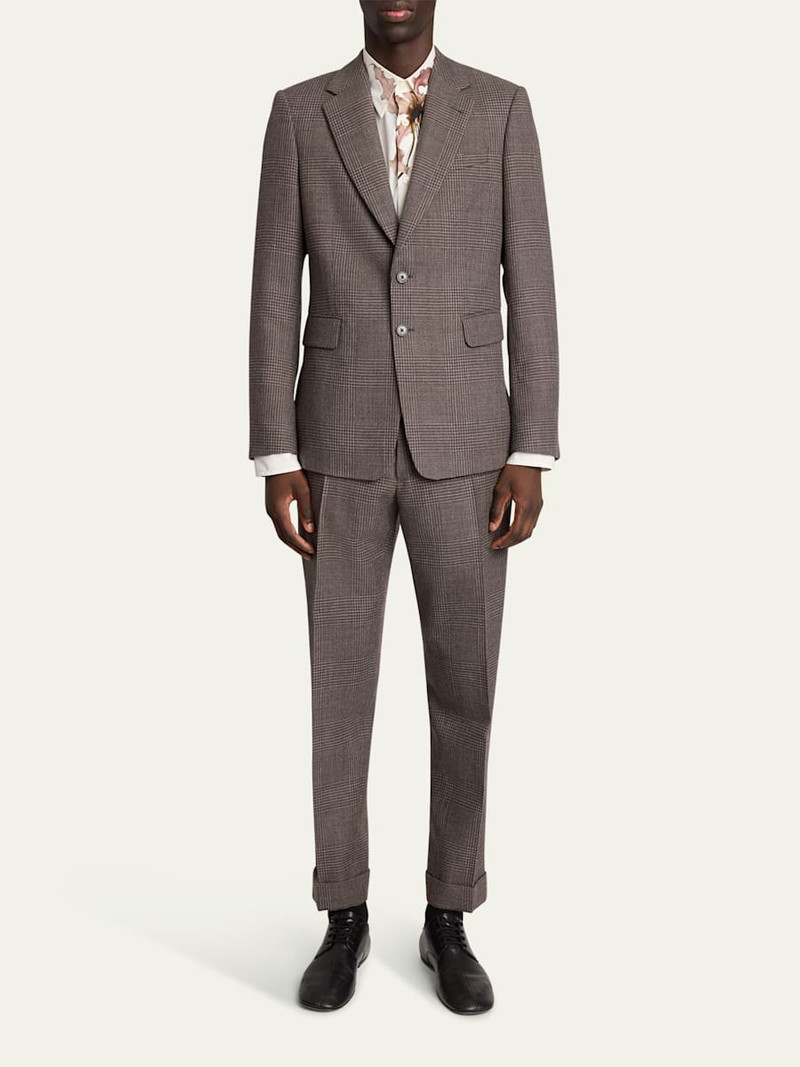 Dries Van Noten Men's Blaine Slim-Fit Glen Plaid Jacket outlook