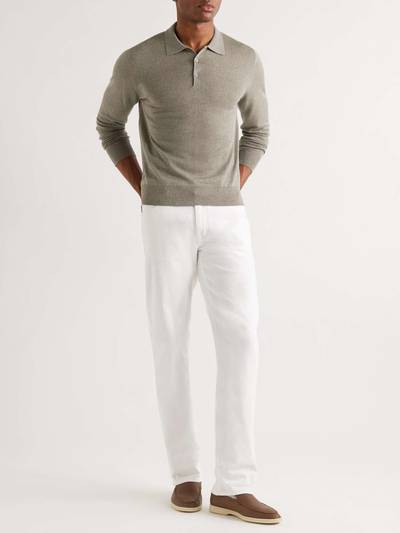 Canali Slim-Fit Merino Wool Polo Shirt outlook