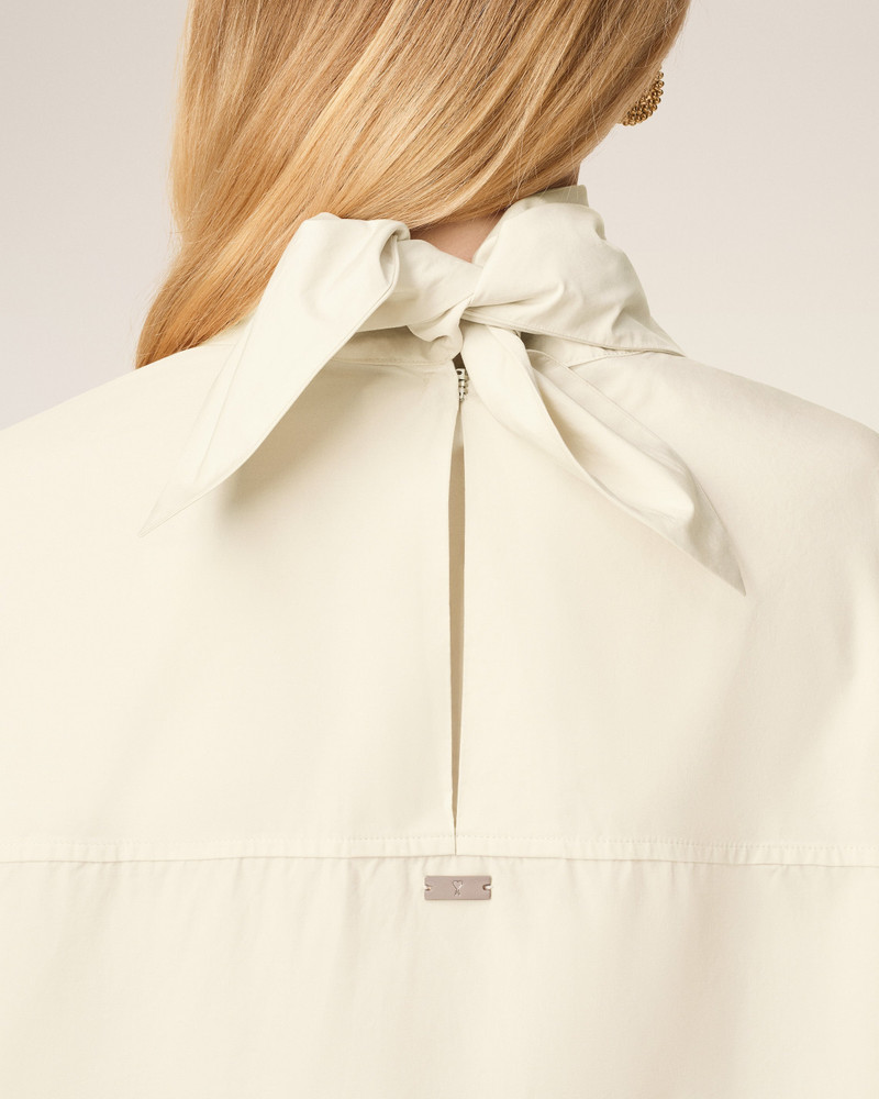 AMI Paris WHITE COTTON BANDANA MIDI DRESS outlook