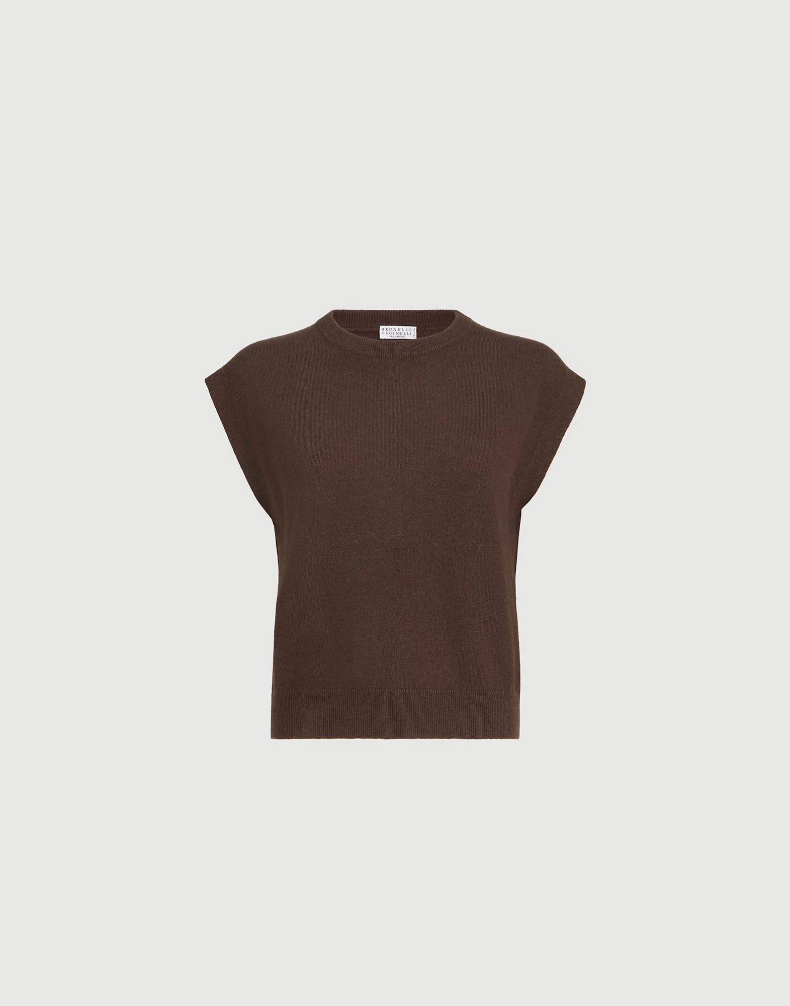 Cashmere knit t-shirt with monili - 1