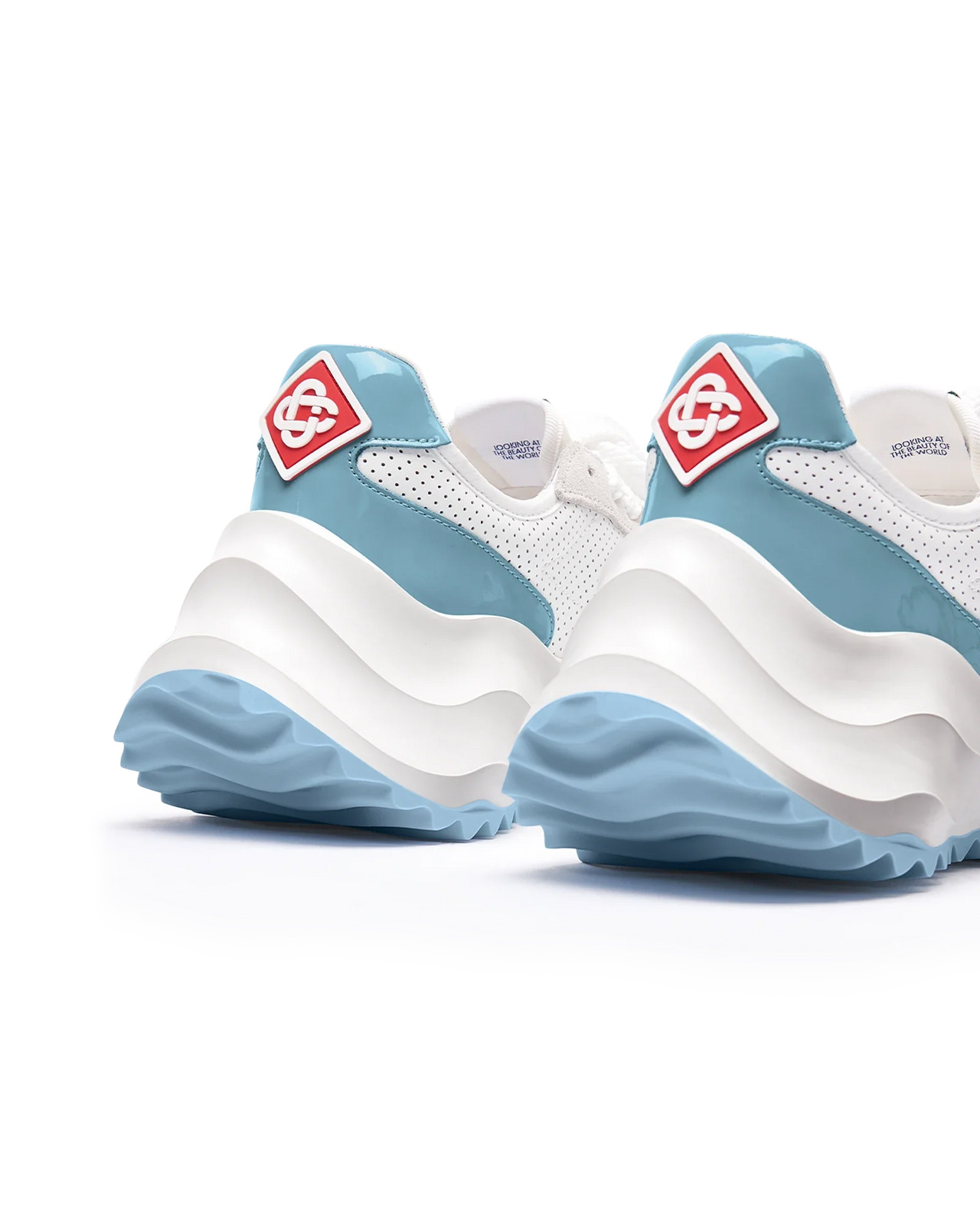 Mens Atlantis White & Powder Blue Sneaker - 10