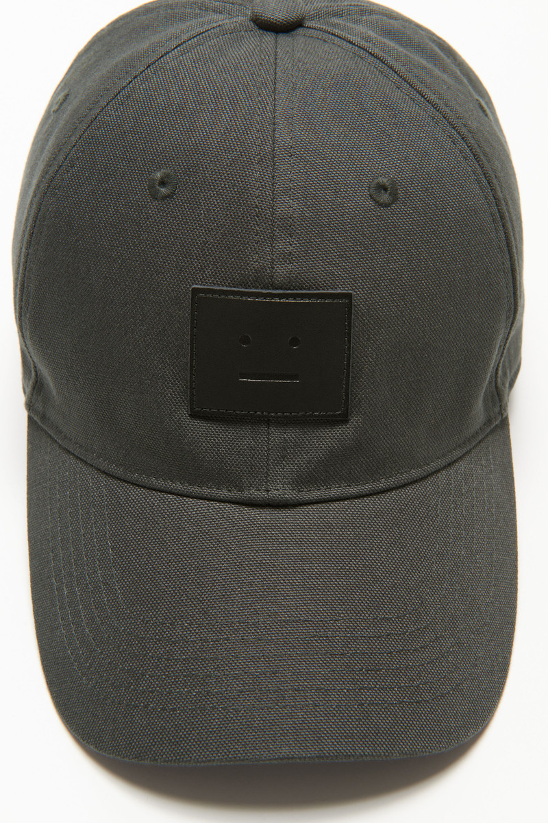 Leather Face patch cap - Dark grey 4