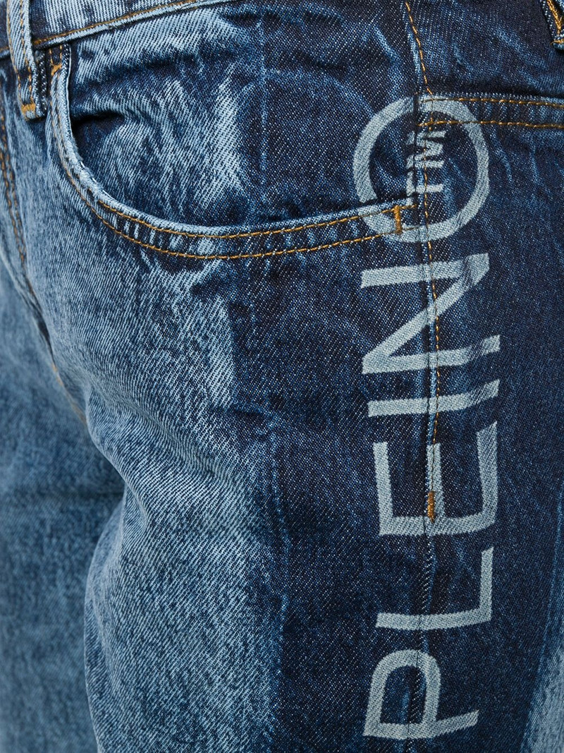 logo panelled straight-leg jeans 5